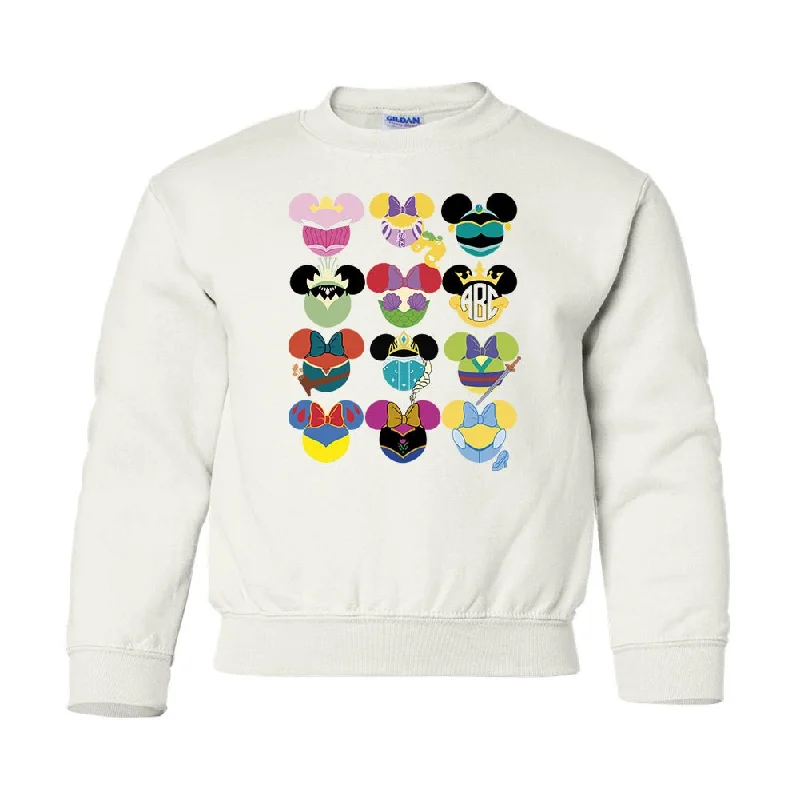 Kids Monogrammed 'Disney Princess' Crewneck Sweatshirt