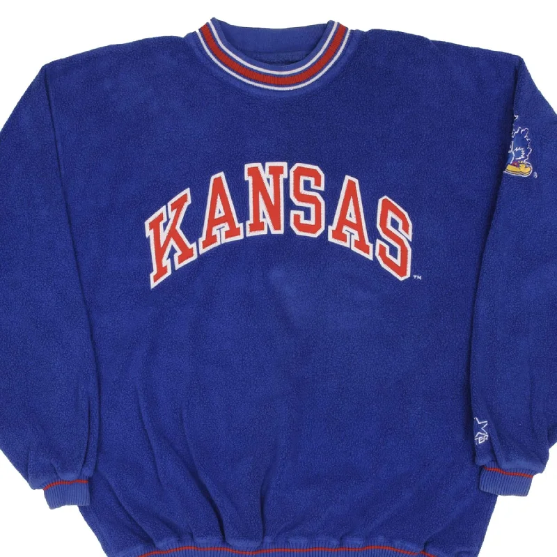 VINTAGE NCAA UNIVERSITY OF KANSAS JAYHAWKS STARTER SWEATSHIRT 1990S SIZE LARGE