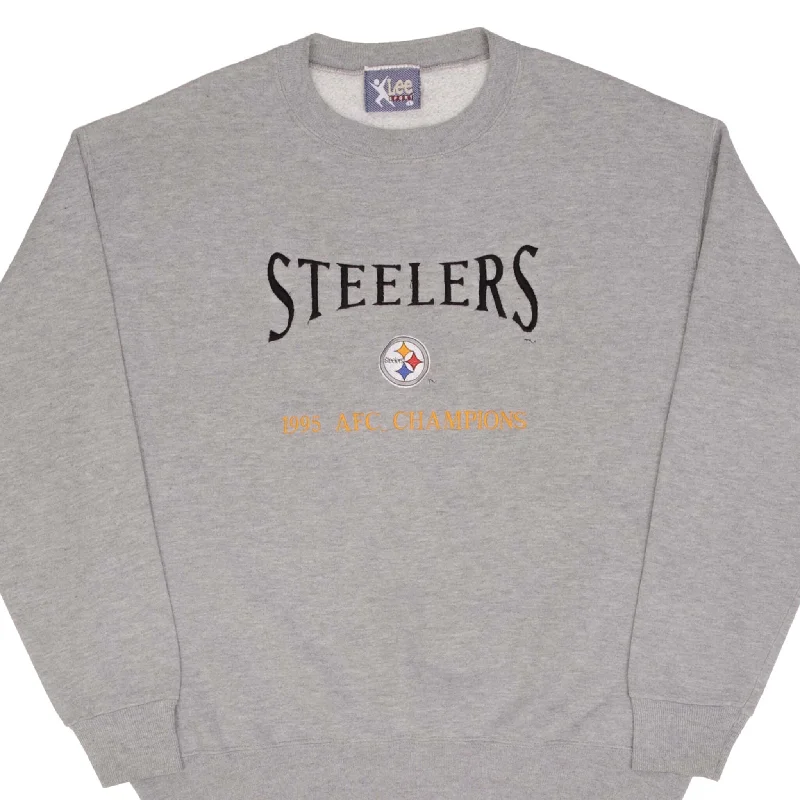 VINTAGE NFL PITTSBURGH STEELERS AFC CHAMPIONS 1995 SWEATSHIRT LARGE MADE IN USA