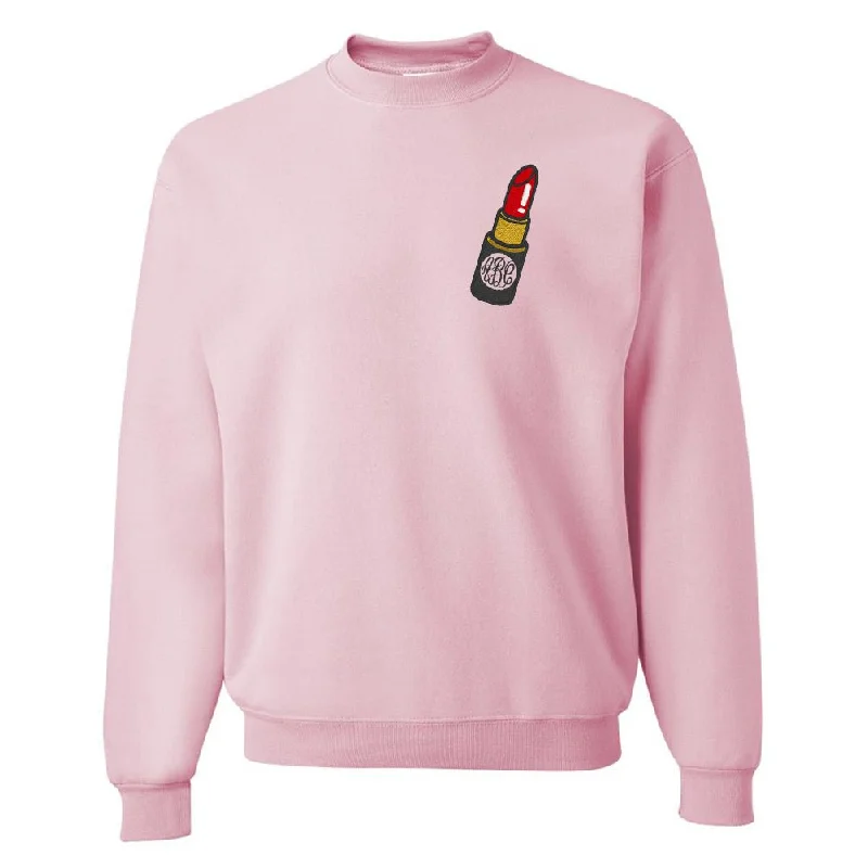 Monogrammed Lipstick Crewneck Sweatshirt