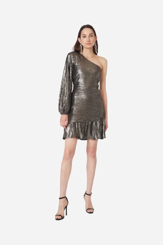 Gilner Farrar Jaycee Dress in Metallic Space Print