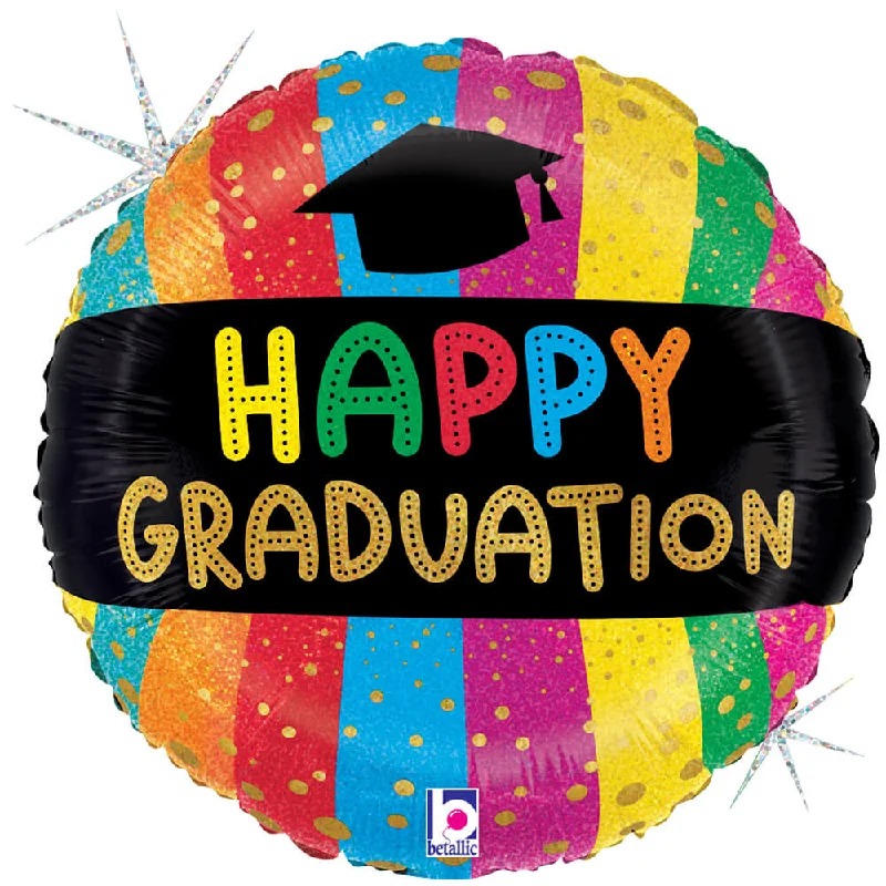 18 inch COLORFUL HAPPY GRADUATION