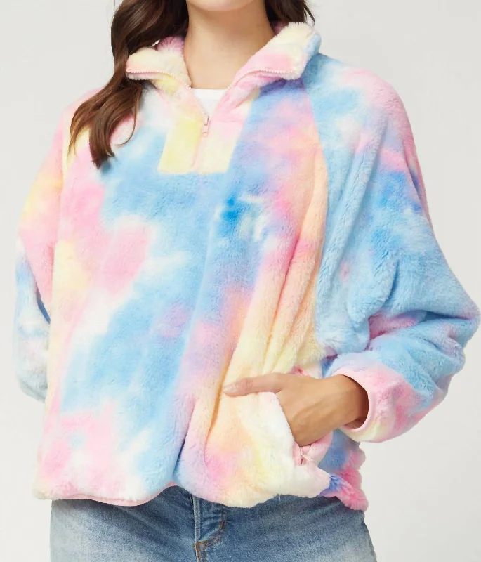 Cotton Candy Pullover In Tie-Dye Print