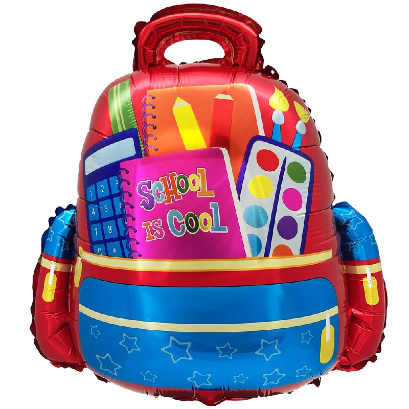 24 inch SCHOOL IS COOL BACKPACK - RED