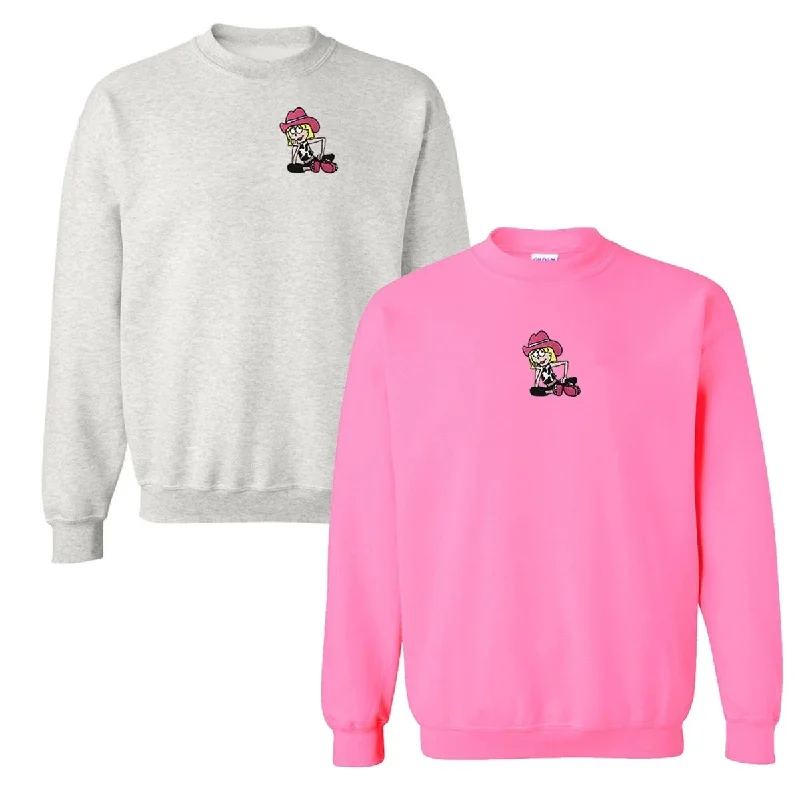 'Cowgirl Lizzie' Embroidered Crewneck Sweatshirt