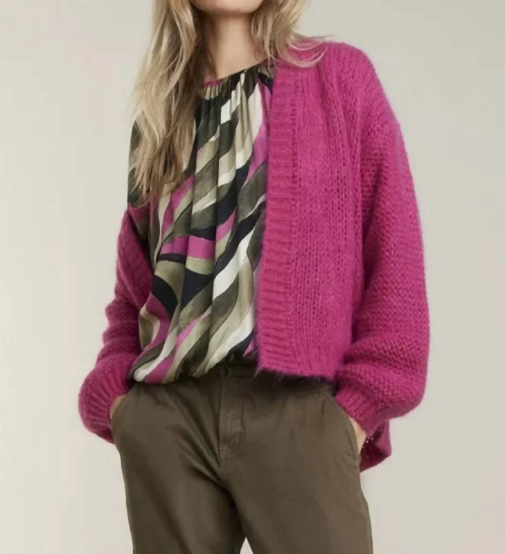 Mohair Cardigan In Pink