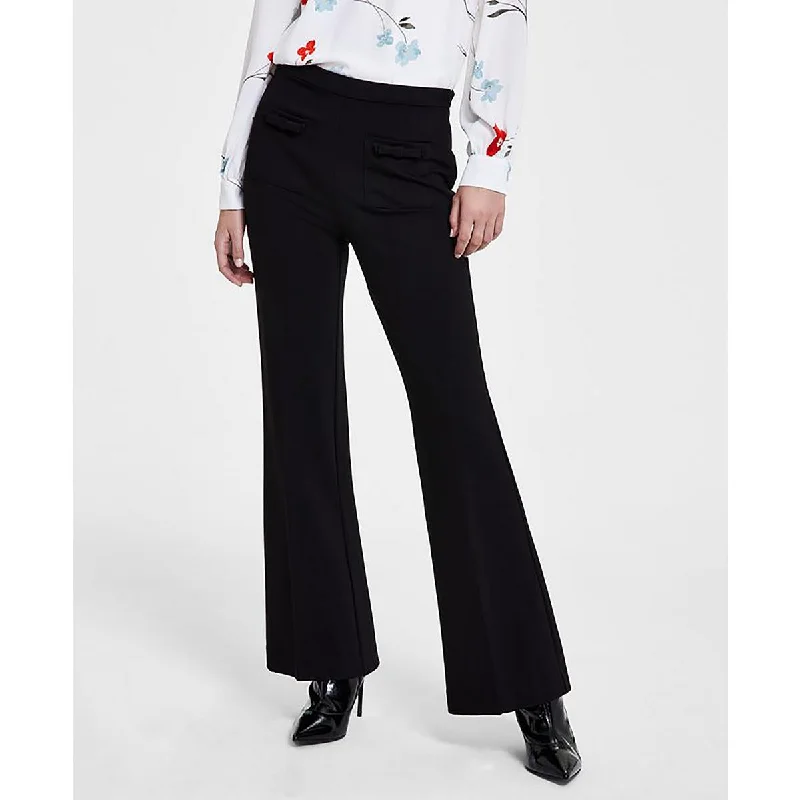 Womens Bows Pocket Flared Pants