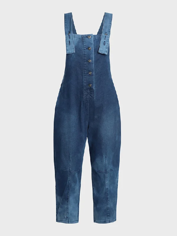 One Piece Suspender Jeans