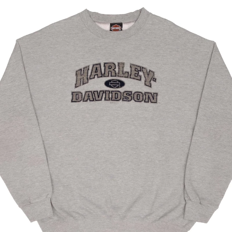 VINTAGE HARLEY DAVIDSON NEW YORK 2000 GREY SWEATSHIRT SIZE XL