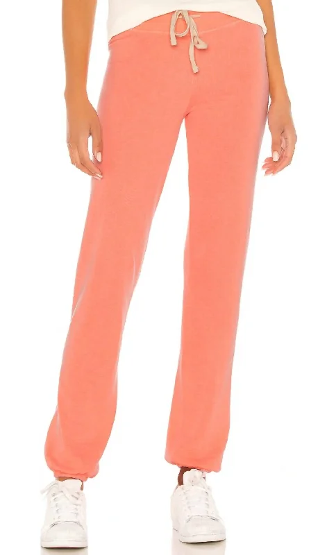 Basic Sweatpant In Tangerine Orange