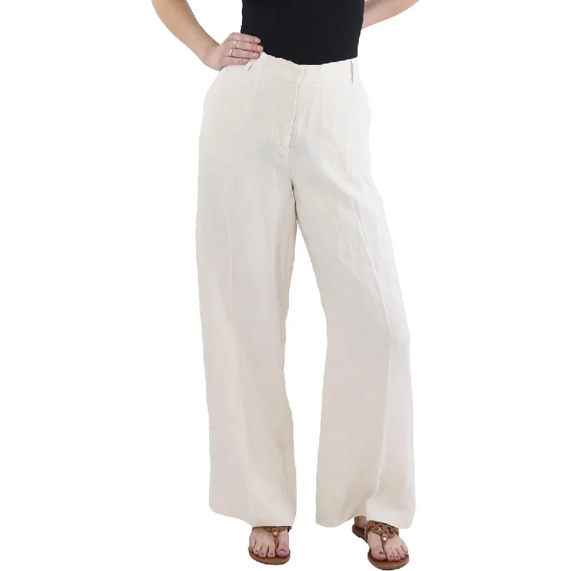 Womens High Rise Knit Wide Leg Pants