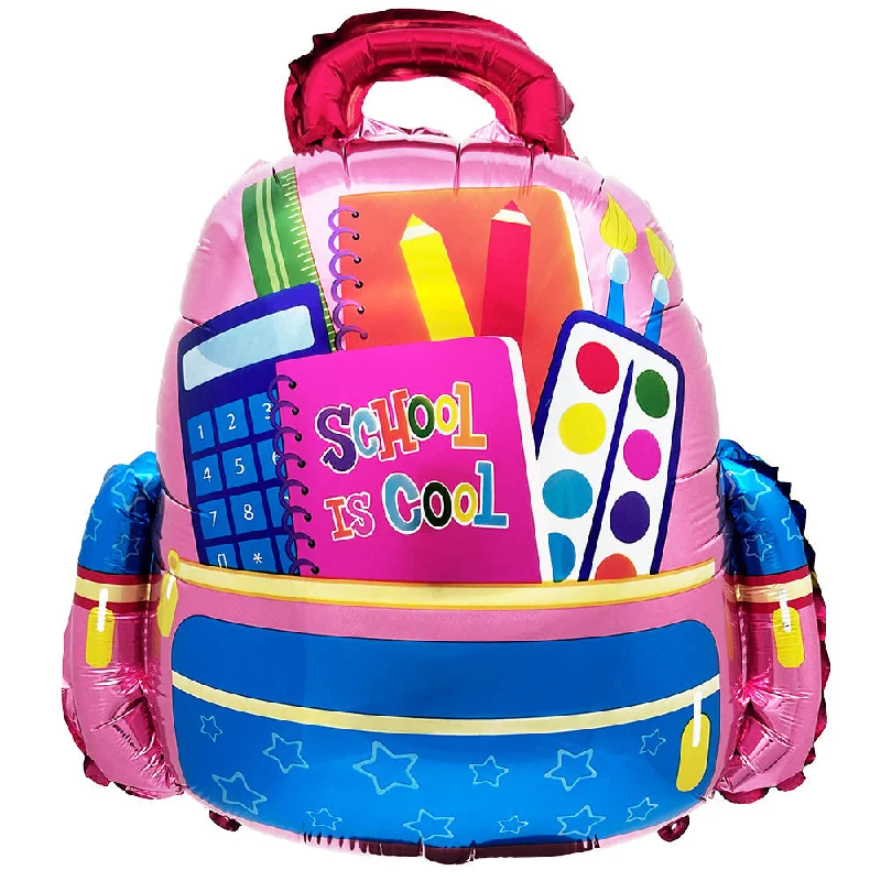 24 inch SCHOOL IS COOL BACKPACK - PINK