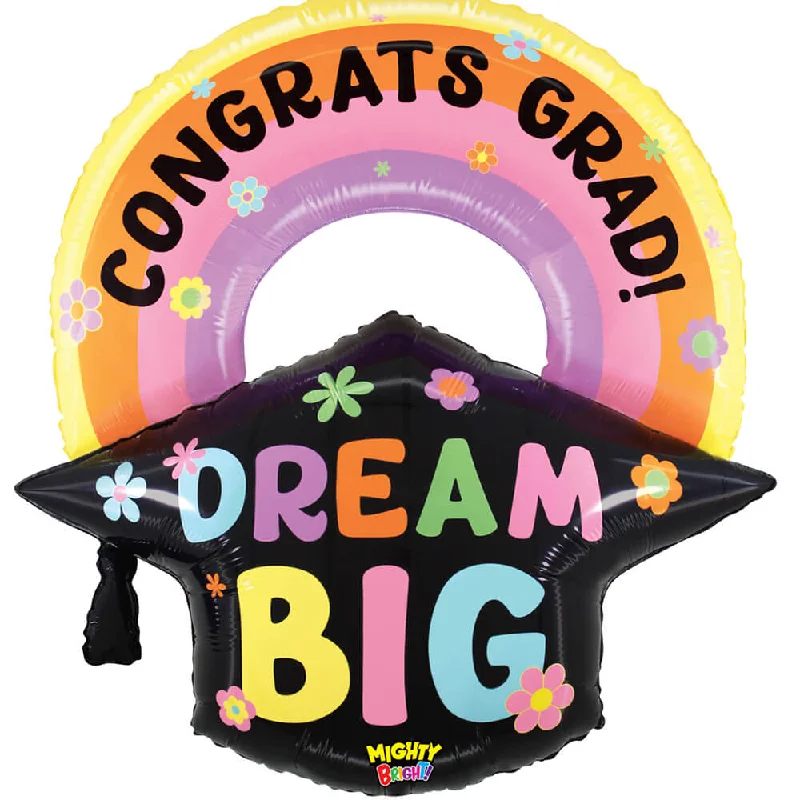 30 inch CONGRATS GRAD! DREAM BIG PASTEL