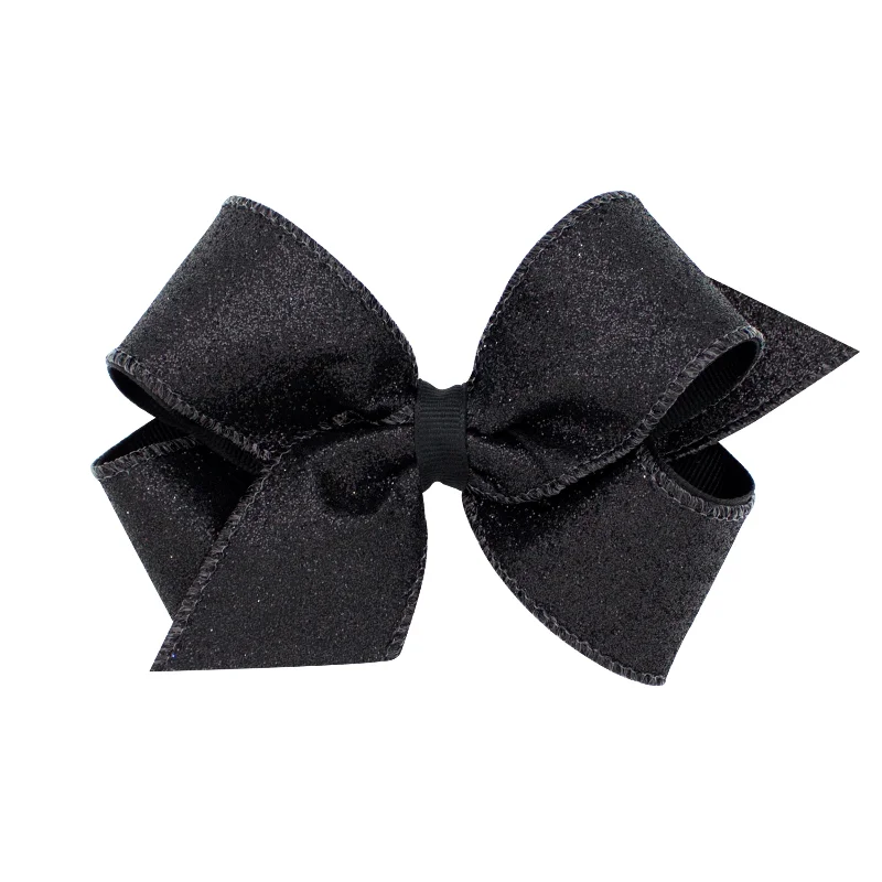 Med Glitter Overlay Bow (Click for colors)