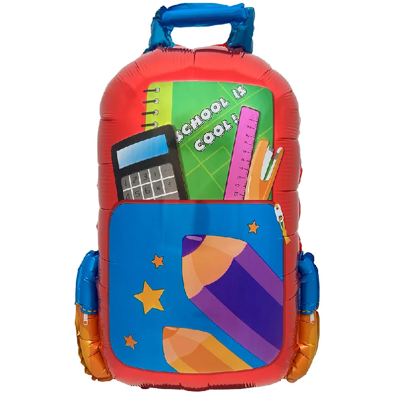 27 inch SCHOOL IS COOL BACKPACK - RED