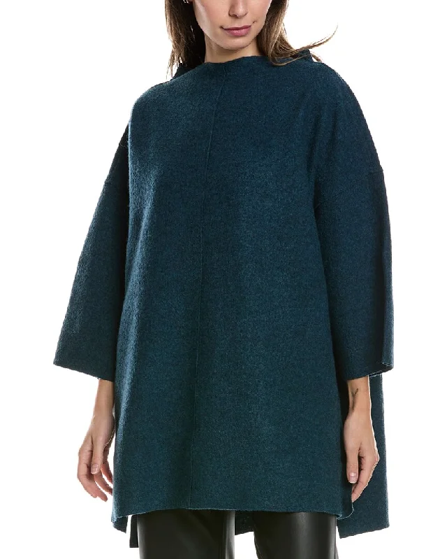 Eileen Fisher Funnel Neck Wool Tunic