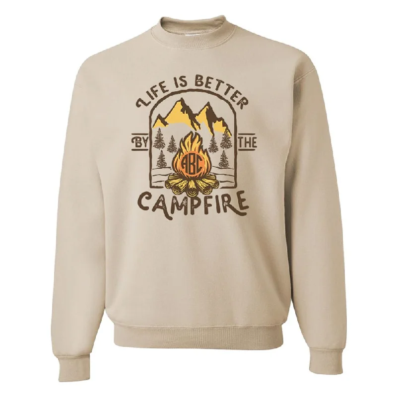 Monogrammed 'Life is Better by the Campfire' Crewneck Sweatshirt