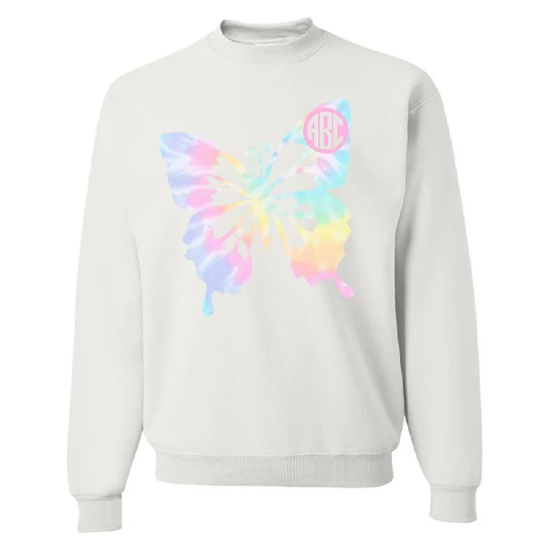 Monogrammed 'Tie Dye Butterfly' Crewneck Sweatshirt