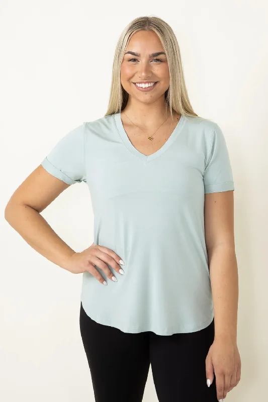 Thread & Supply Recreation Top for Women in Aqua Grey | T1440LZMTS-AQUAGREY