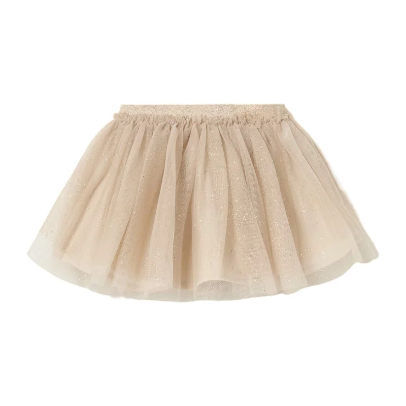 Champagne Star Print Tulle Skirt