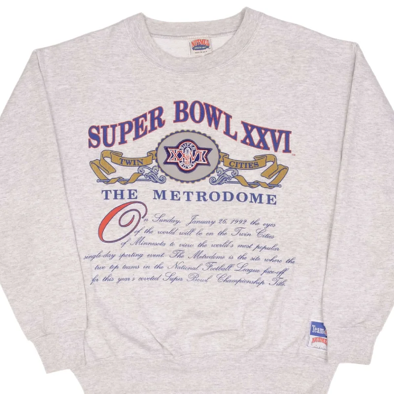 VINTAGE NFL SUPERBOWL XXVI TWIN CITIES 1992 SWEATSHIRT SIZE LARGE MADE IN USA