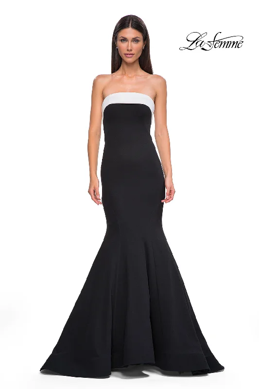 LaFemme 32914 Cuffed Strapless Gown