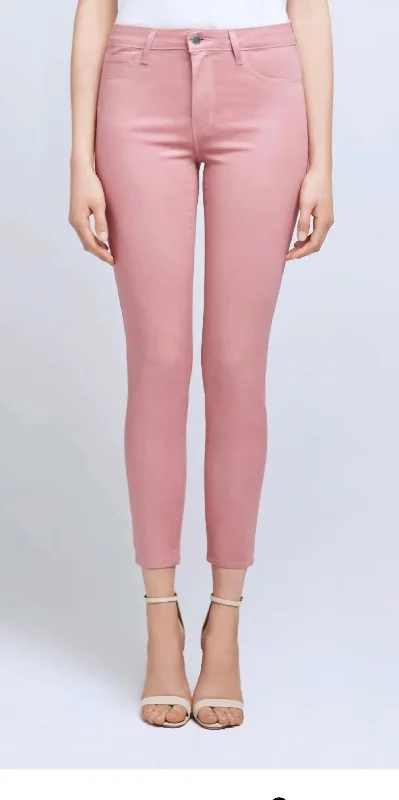 Margot Cropped Skinny Jean In Dusty Rose