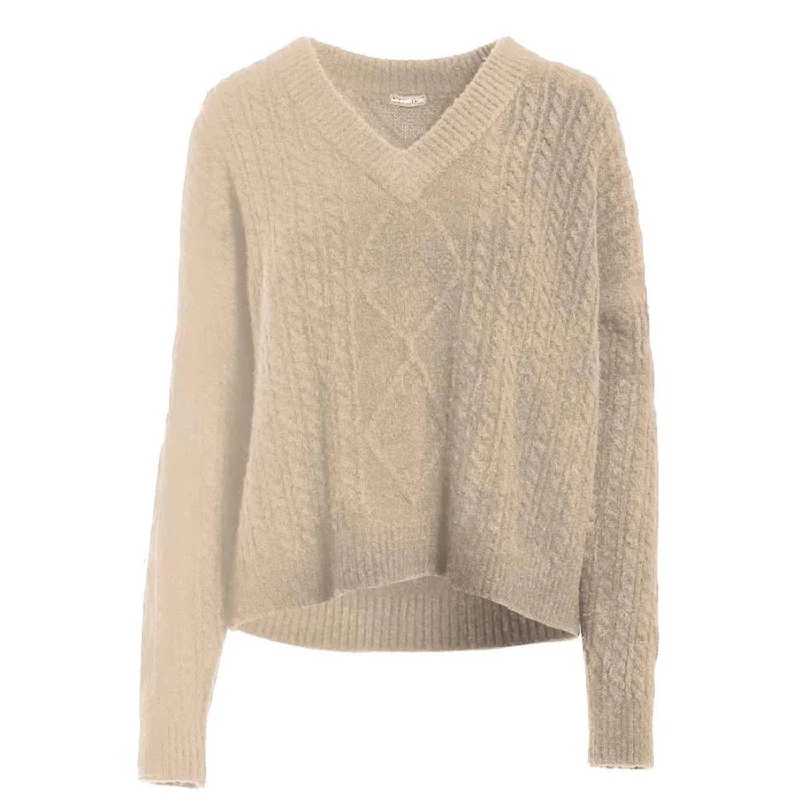 Women's Cuddle V Sweater In Wheat