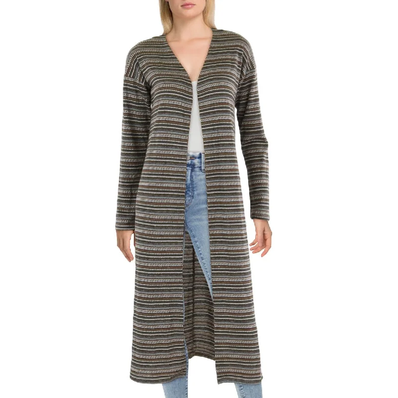 Womens Metallic Printed Duster Sweater