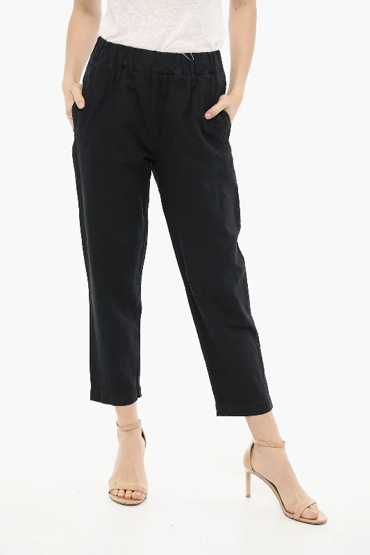 Woolrich Cotton And Linen Pants with Drawstring Waist