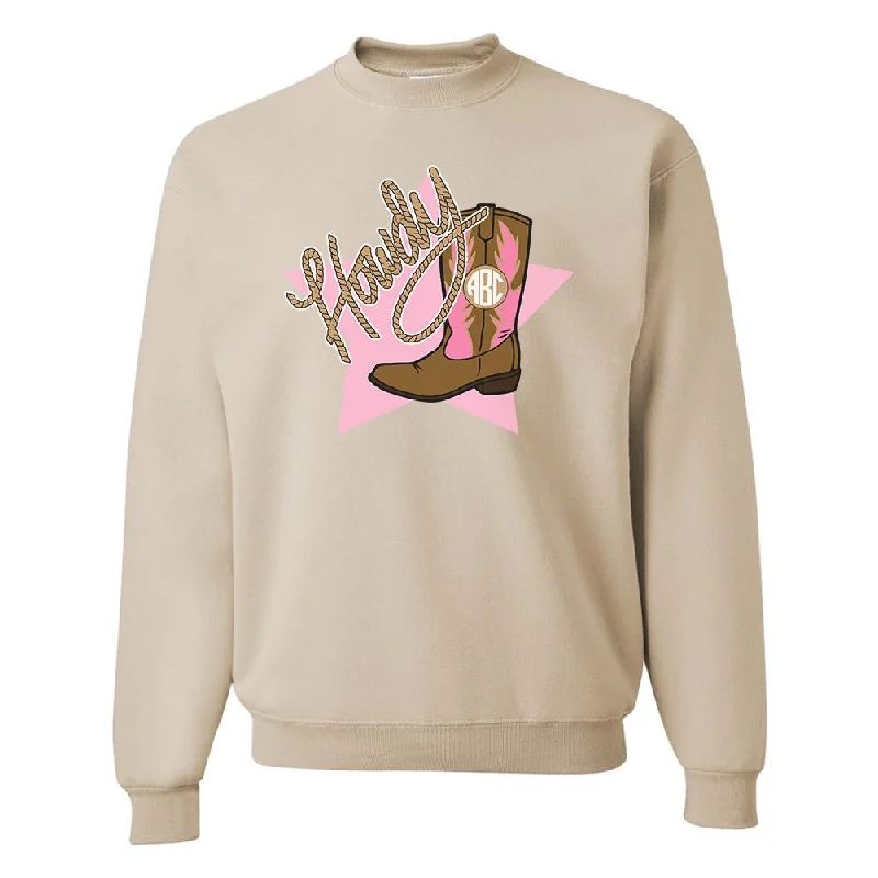 Monogrammed 'Howdy Cowgirl' Crewneck Sweatshirt