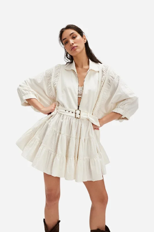 Free People Hampton Mini Dress in Ivory