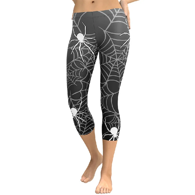 Halloween Spiderwebs Capris