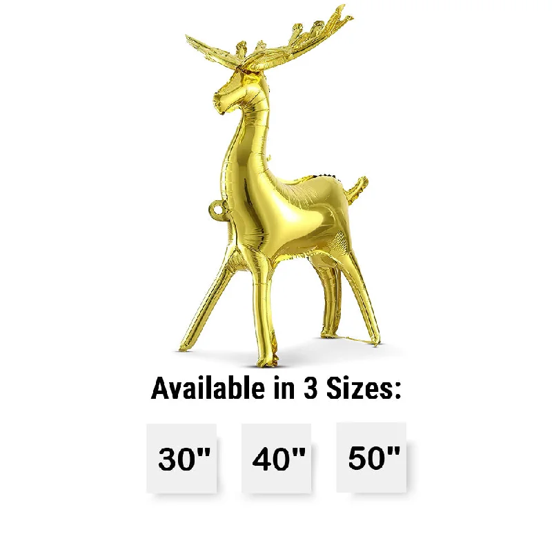 METALLIC GOLD 3D STANDING REINDEER