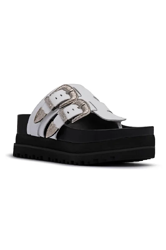 D'Amelio Footwear Nyra Sandals for Women in White | 5000-BRIGHTWHITE