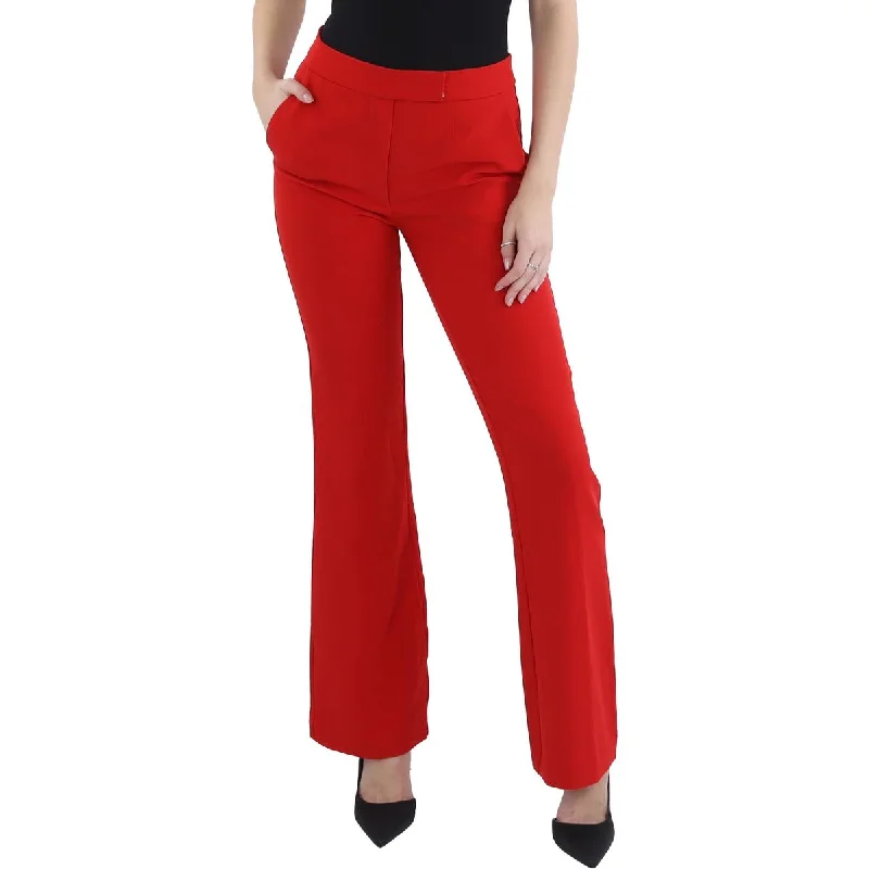 Lucca Womens Crepe High Waist Flared Pants