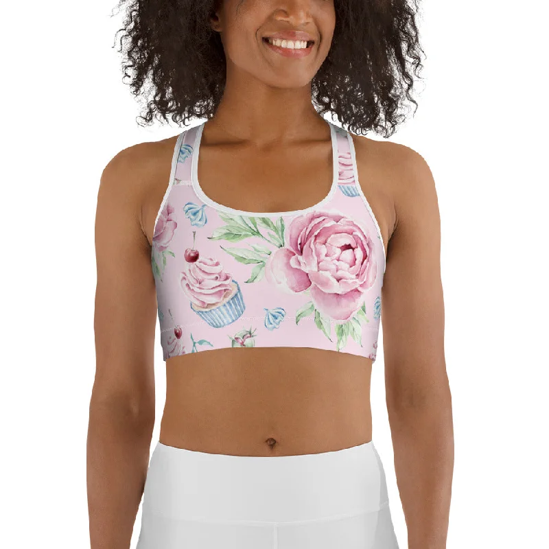 Cupcakes Sports Bra