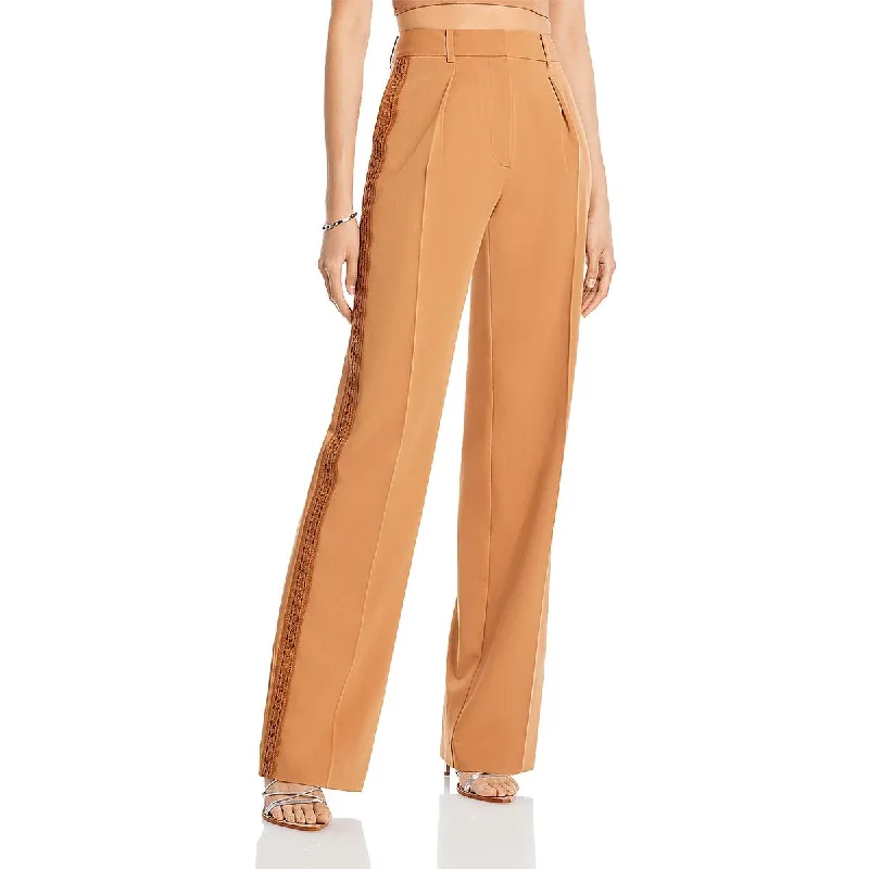 Womens Embroidered Wide Trouser Pants