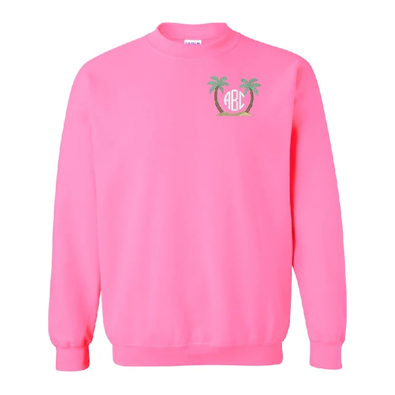 Monogrammed Palm Tree Crewneck Sweatshirt