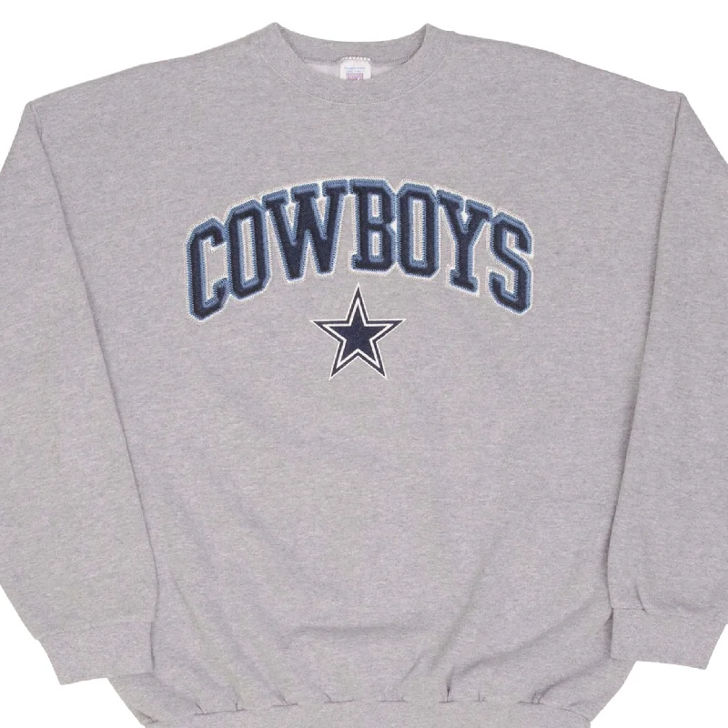 VINTAGE NFL DALLAS COWBOYS GREY SWEATSHIRT 1990S SIZE XL MADE IN USA