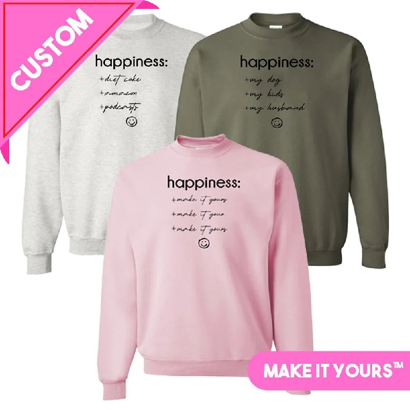 Make It Yours™ 'Happiness Checklist' Crewneck Sweatshirt