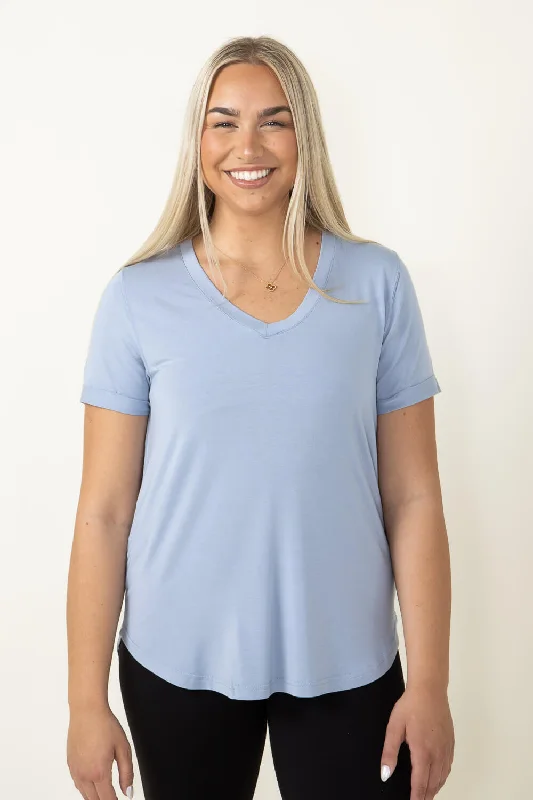 Thread & Supply Recreation Top for Women in Light Blue | T1440LZMTS-LIGHTDENIM