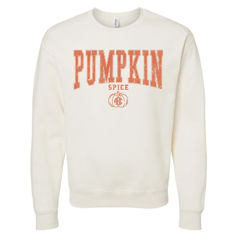 Monogrammed 'Pumpkin Spice Varsity' Crewneck Sweatshirt