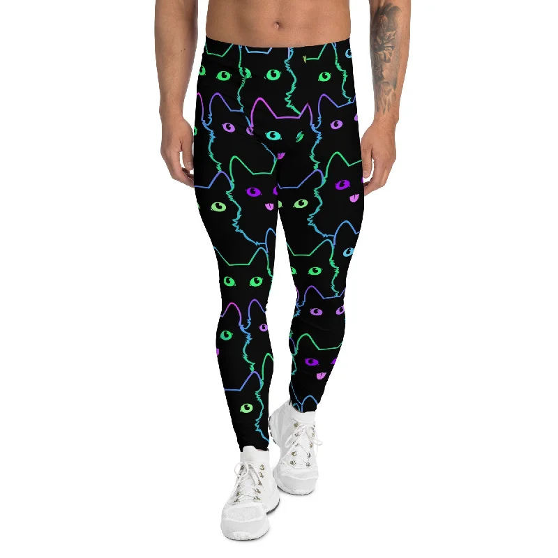 Mystic Halloween Cats Men's Leggings