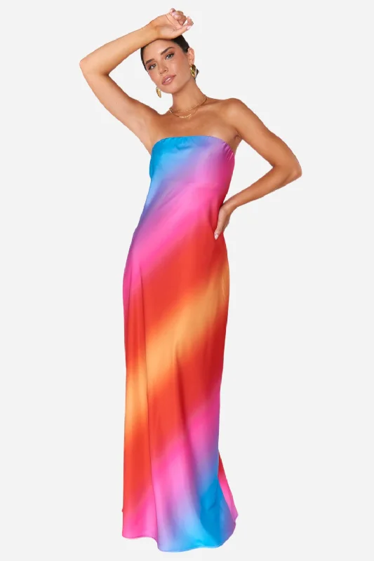 Show Me Your Mumu Taylor Tube Dress in Sunset Ombre