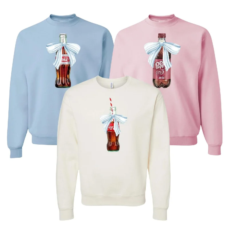 'Vintage Soda With Bow' Crewneck Sweatshirt