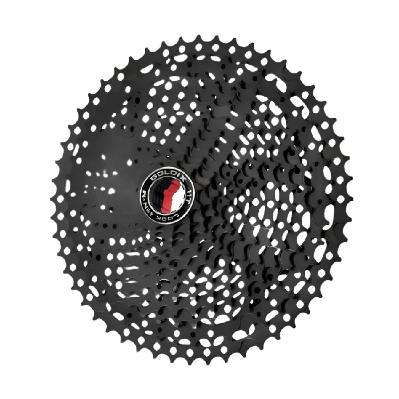 GOLDIX Black MTB Cassete 8/9/10/11/12 Speed 40/42/46/50/50T K7 8/9/10/11/12v Bicycle Freewheel Bicycle Sprocket for Shimano/SRAM