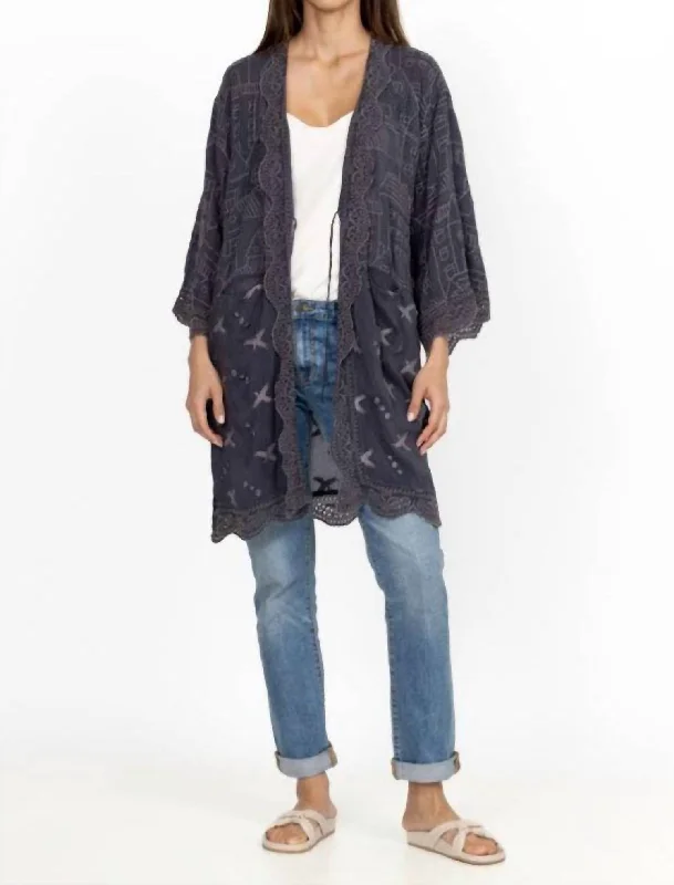 House Ecaterina Kimono In Graphite