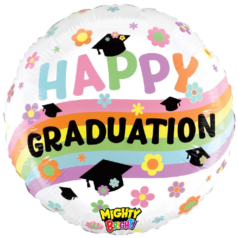 21 inch HAPPY GRADUATION PASTEL RAINBOW