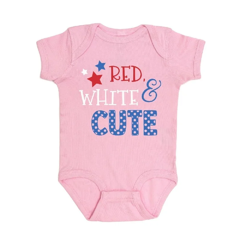 Girls Red White & Cute Onesie